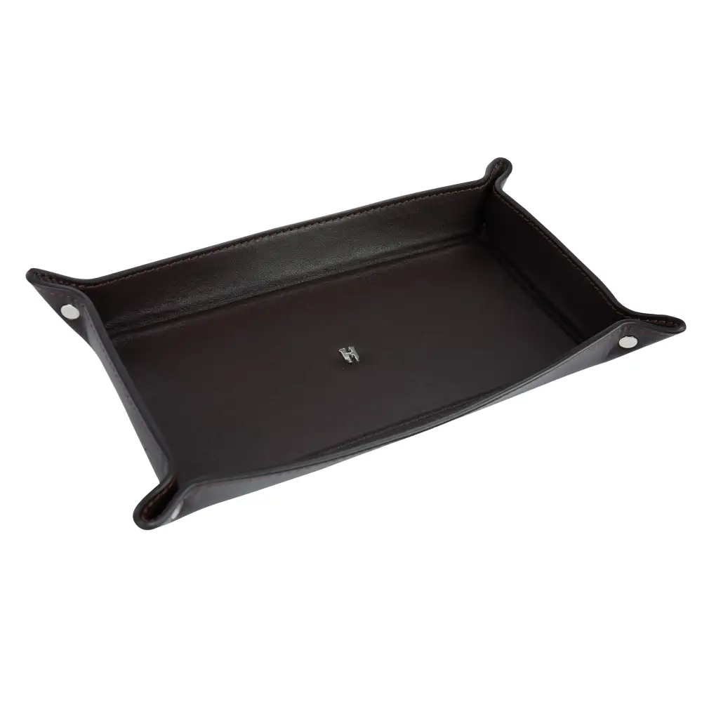 3-Pc Premium Full-Grain Leather Desk Organizer Set | Mat Pencil Case & Tray | Chic Decor Accessories | Gift