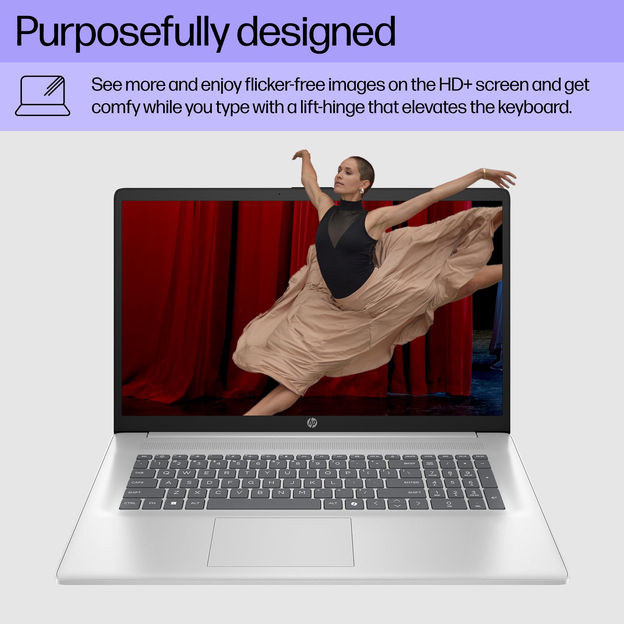 HP 17 inch Touchscreen 2025 Business Laptop, AMD Ryzen 5 7430U(Up to 4.3GHz), 17.3 inch Anti-Glare Touch Screen, 64 GB RAM, 4 TB SSD, WiFi 6, Bluetooth 5.4, Copilot AI, Windows 11 Pro