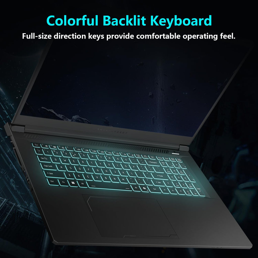 Thunderobot Storm 17 5070 Gaming Laptop, 17.3" QHD 165Hz 2K Display, Core i7-13620H, GeForce RTX 5070, 64GB DDR5 RAM, 2TB SSD, RGB Backlit Keyboard, HDMI, Wi-Fi 6, Win11 Home