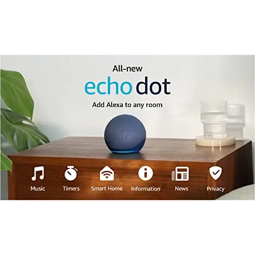 Amazon Echo Dot Vibrant sounding Alexa speaker Great for bedrooms dining rooms and offices Charcoal