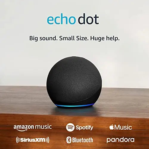 Amazon Echo Dot Vibrant sounding Alexa speaker Great for bedrooms dining rooms and offices Charcoal