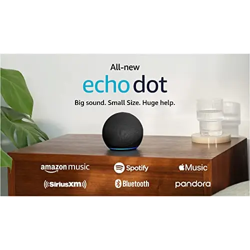 Amazon Echo Dot Vibrant sounding Alexa speaker Great for bedrooms dining rooms and offices Charcoal