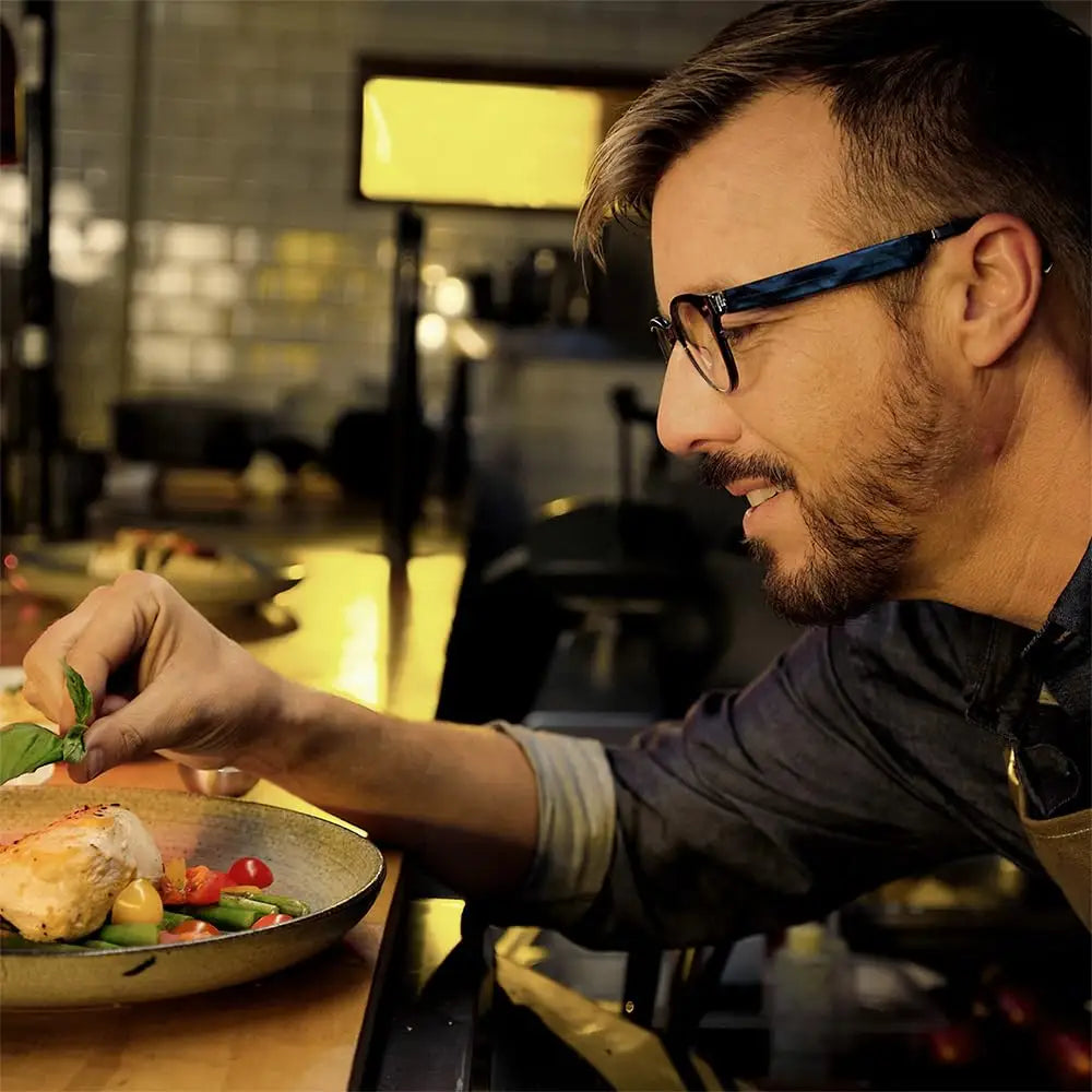 Amazon Echo Frames (newest model) + Echo Show 8 (newest model) Smart Glasses with Alexa Rectangle frames in Classic