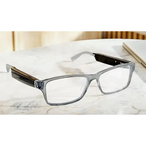 Amazon Echo Frames (newest model) + Echo Show 8 (newest model) Smart Glasses with Alexa Rectangle frames in Classic