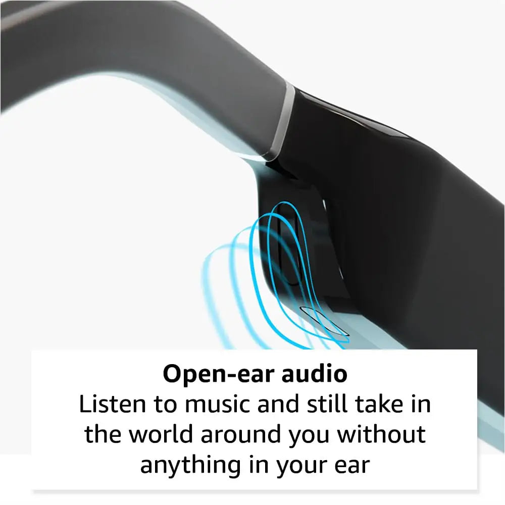 Amazon Echo Frames (newest model) + Echo Show 8 (newest model) Smart Glasses with Alexa Rectangle frames in Classic