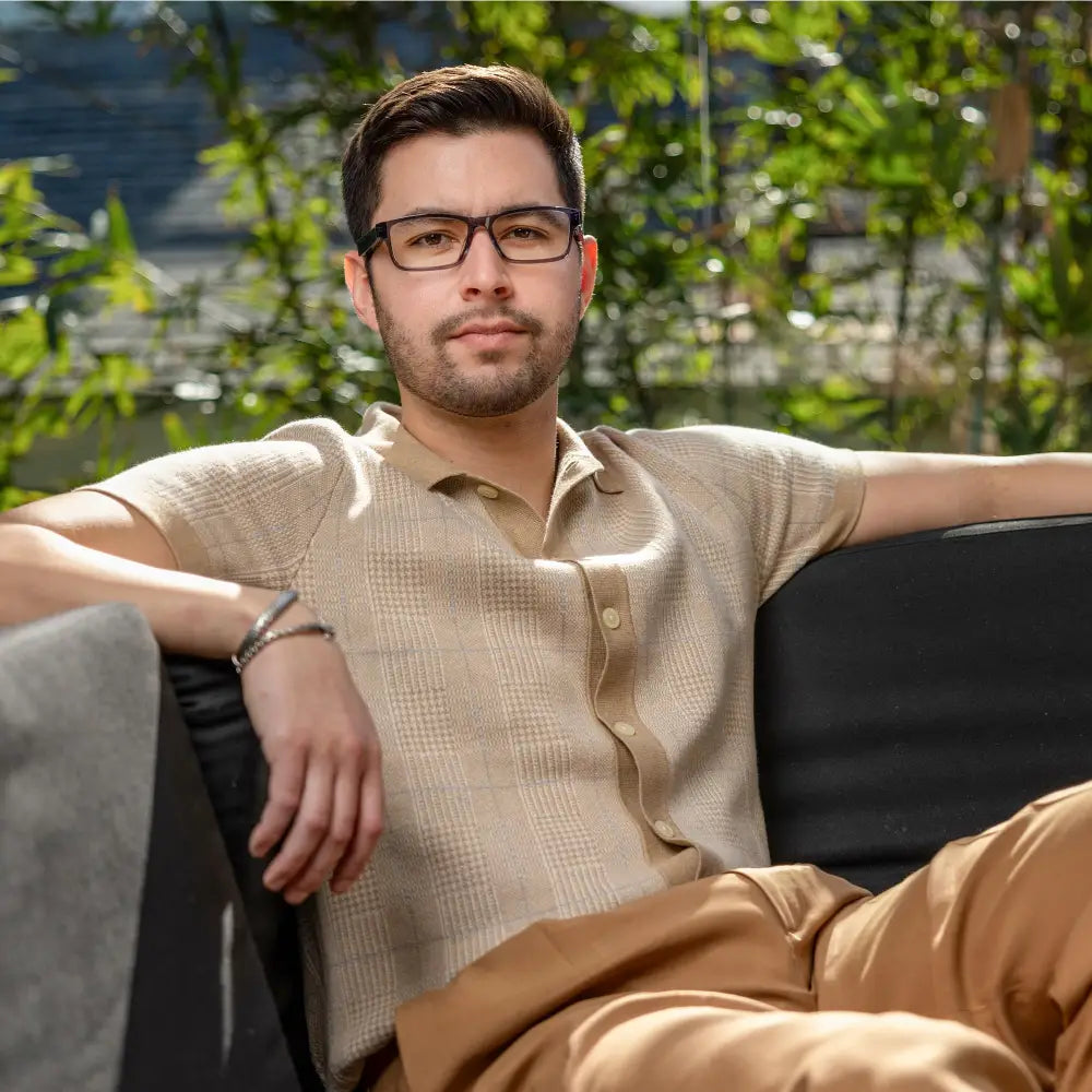 Amazon Echo Frames (newest model) + Echo Show 8 (newest model) Smart Glasses with Alexa Rectangle frames in Classic