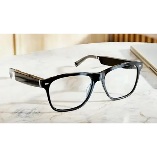 Amazon Echo Frames (newest model) + Echo Show 8 (newest model) Smart Glasses with Alexa Rectangle frames in Classic