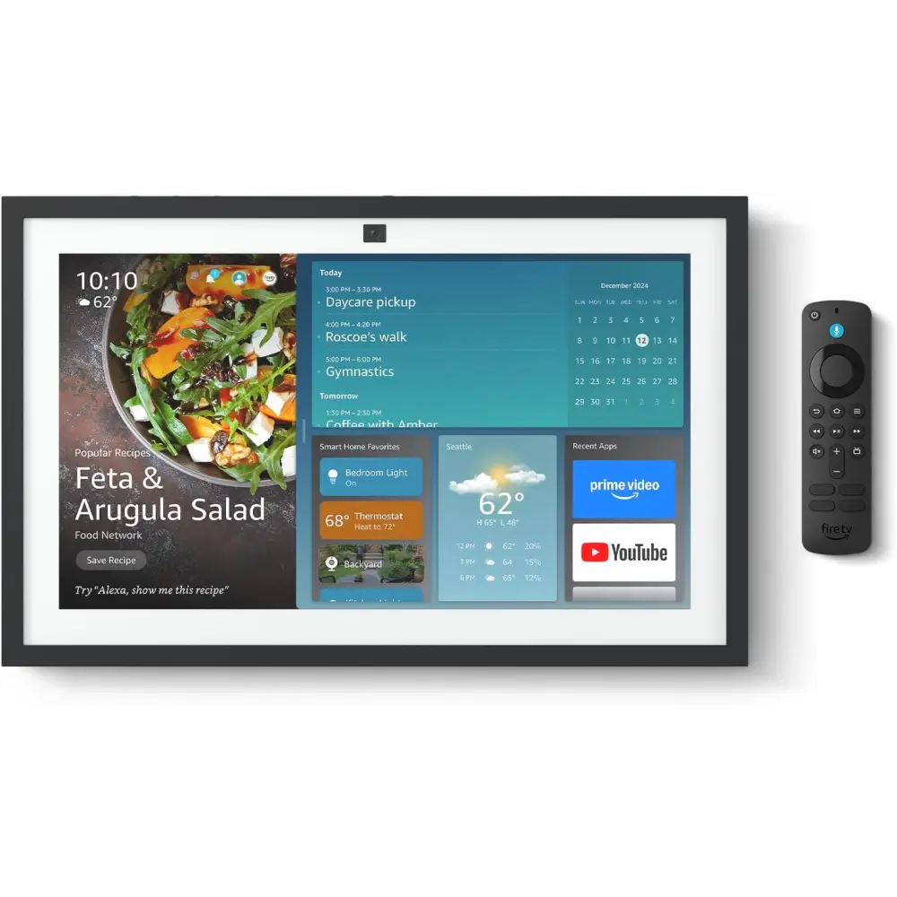 Amazon Echo Show 21 (newest model) Full HD 21’’ kitchen hub for home organization with built-in Fire TV and Alexa