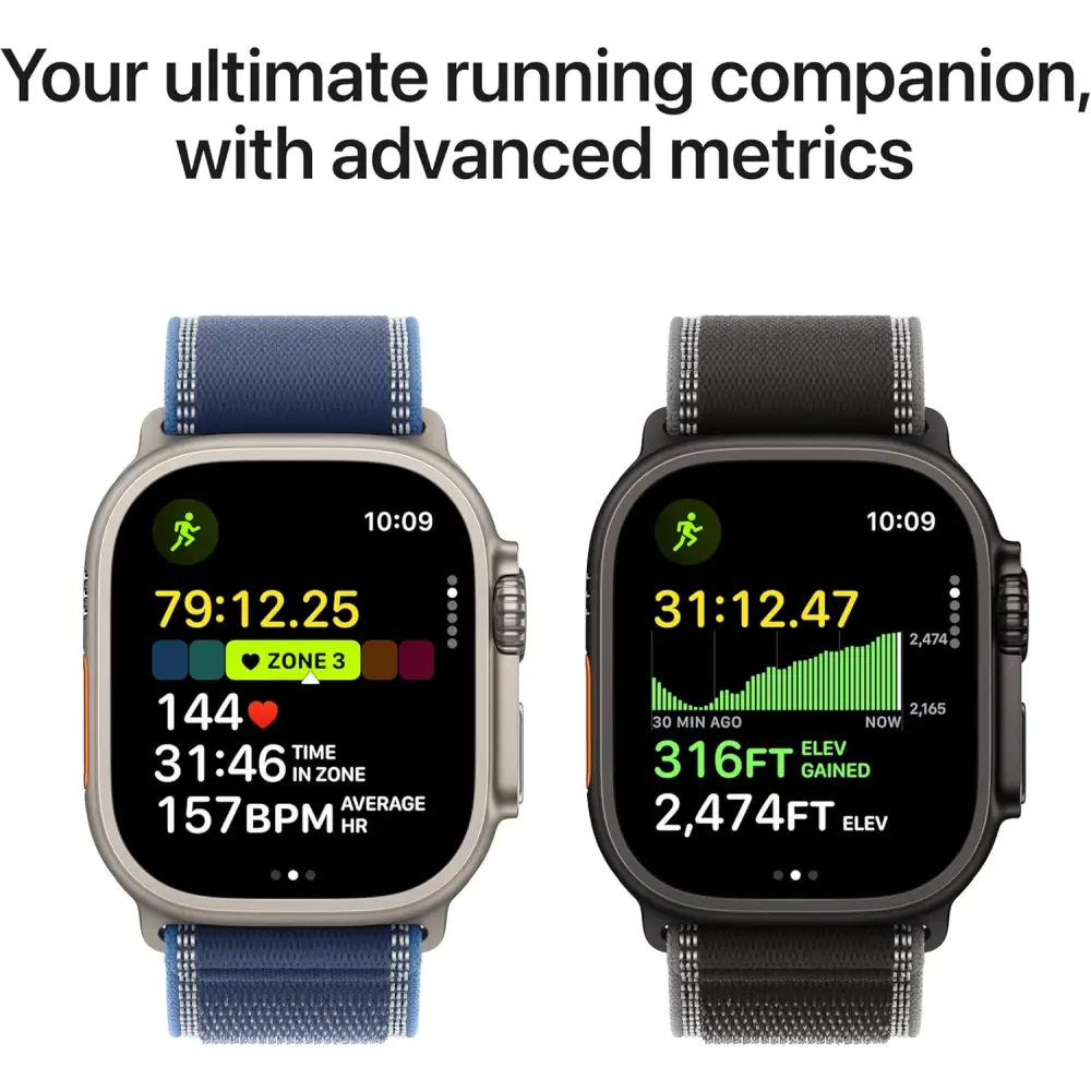 Apple Watch Ultra 3 [GPS + Cellular 49mm] Running & Multisport Smartwatch w/Rugged Titanium Case w/Blue/Bright Blue