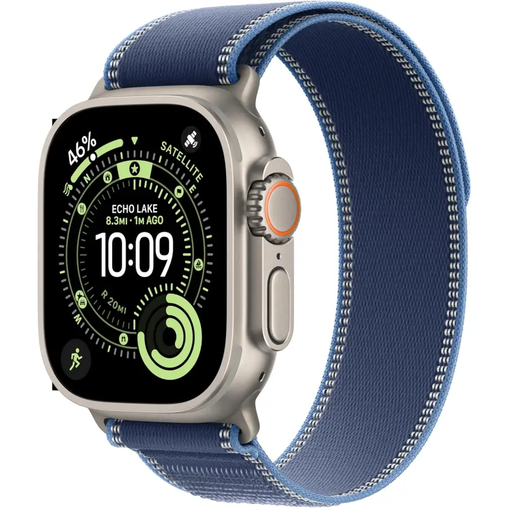 Apple Watch Ultra 3 [GPS + Cellular 49mm] Running & Multisport Smartwatch w/Rugged Titanium Case w/Blue/Bright Blue