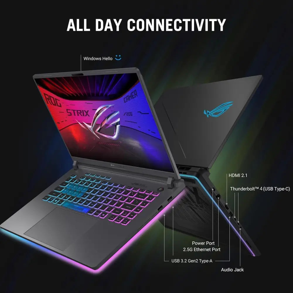 ASUS ROG Strix G16 Gaming Laptop 2025 Intel Core i7 Processor 14650HX NVIDIA GeForce RTX 5060 GPU 16’’ FHD+ 165Hz/3ms