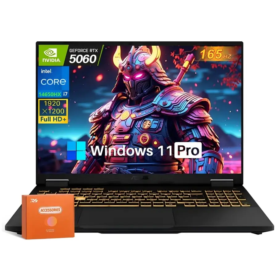 ASUS TUF F16 Gaming Laptop 14th Gen Intel 16-Core i7-14650HX NVIDIA RTX 5060 8GB GDDR7 GPU 16’’ FHD+ 165Hz G-SYNC