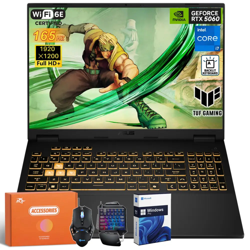 ASUS TUF F16 Gaming Laptop 2025 NVIDIA GeForce RTX 5060 Intel 14th i7-14650HX(16 Core) 16 Inch FHD+ 165Hz Display 32 GB
