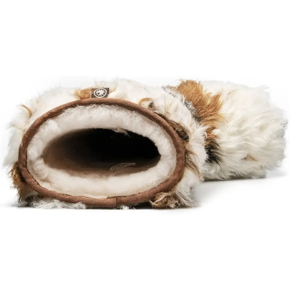 AU&MU AUMU Women’s Faux Fur Boot Furry Fluffy Short Snow Boot Sheep Insole
