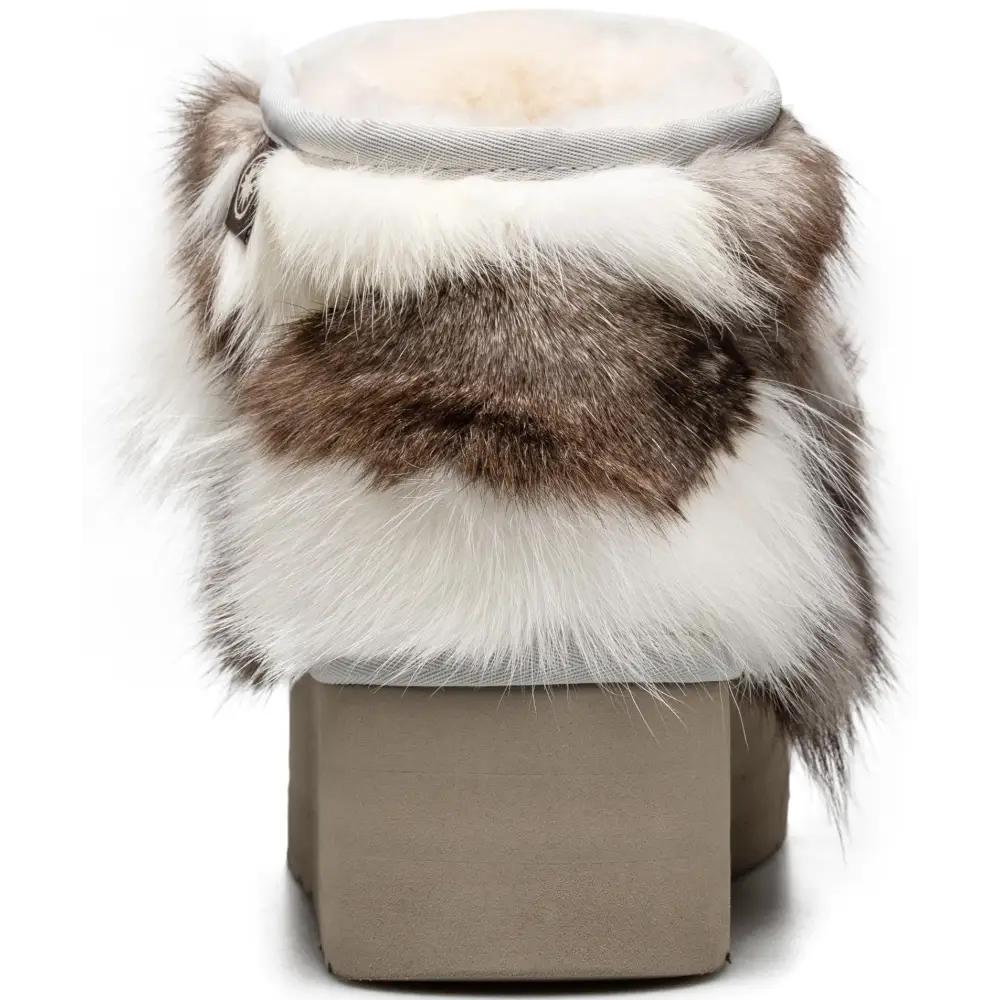 AU&MU Aumu Womens Short Winter Snow Boots Classic Thermal Fur Boot Furry Fluffy Warm