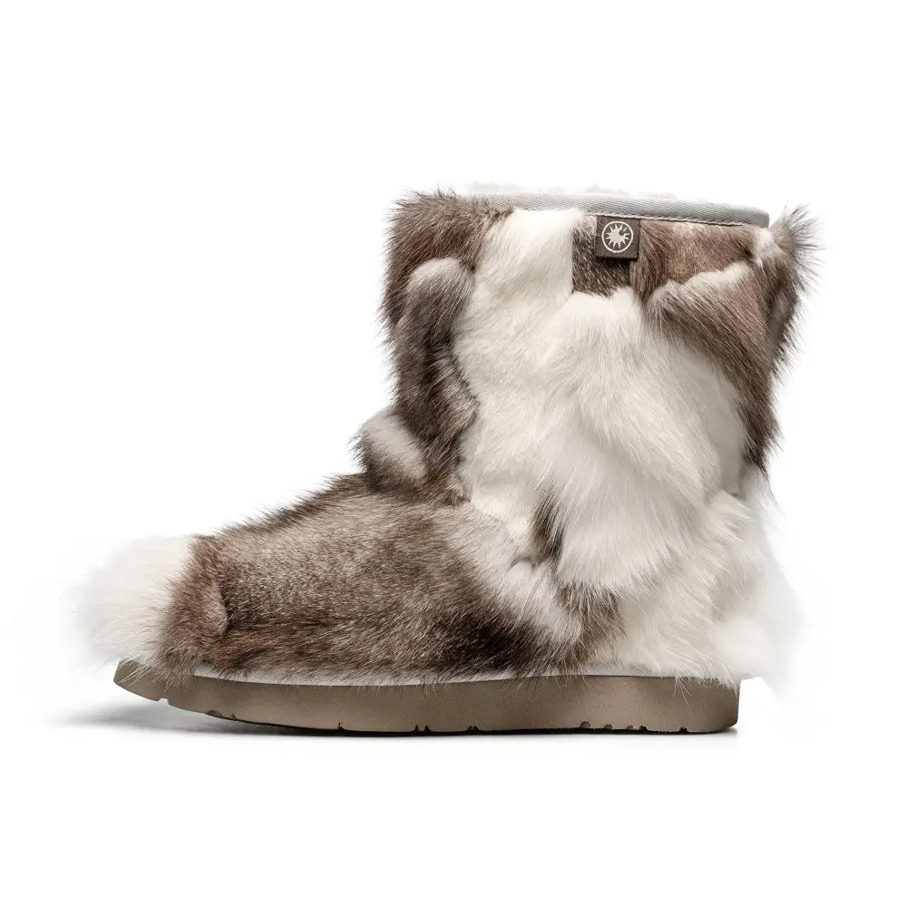 AU&MU Aumu Womens Short Winter Snow Boots Classic Thermal Fur Boot Furry Fluffy Warm