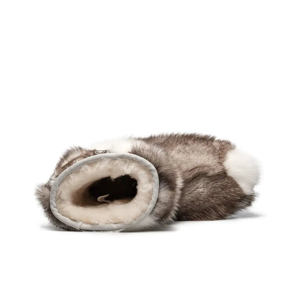 AU&MU Aumu Womens Short Winter Snow Boots Classic Thermal Fur Boot Furry Fluffy Warm