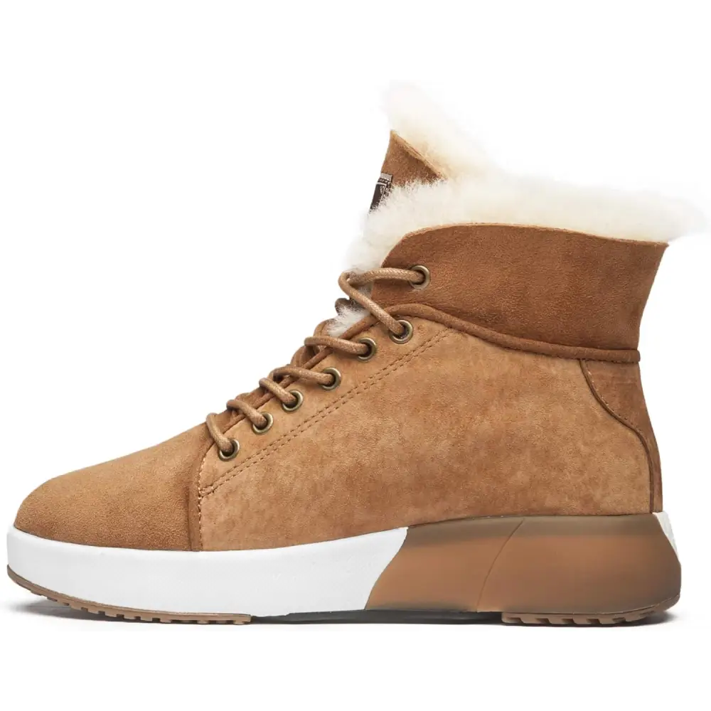 AU&MU Sheepskin Taurus Series Couple Adjustable Short Fur Wool Ankle Snow Winter Boots…