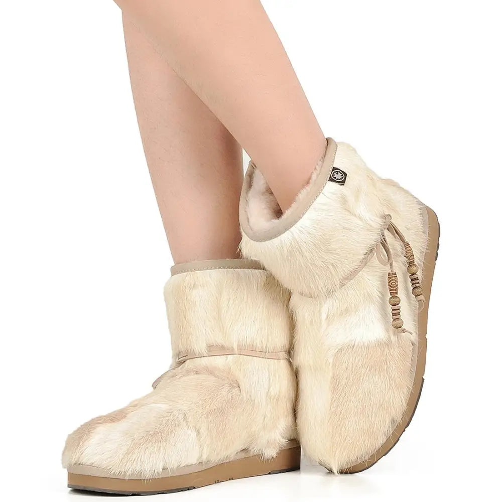 AU&MU Womens Casual and Versatile Warm Simple Snow Boots