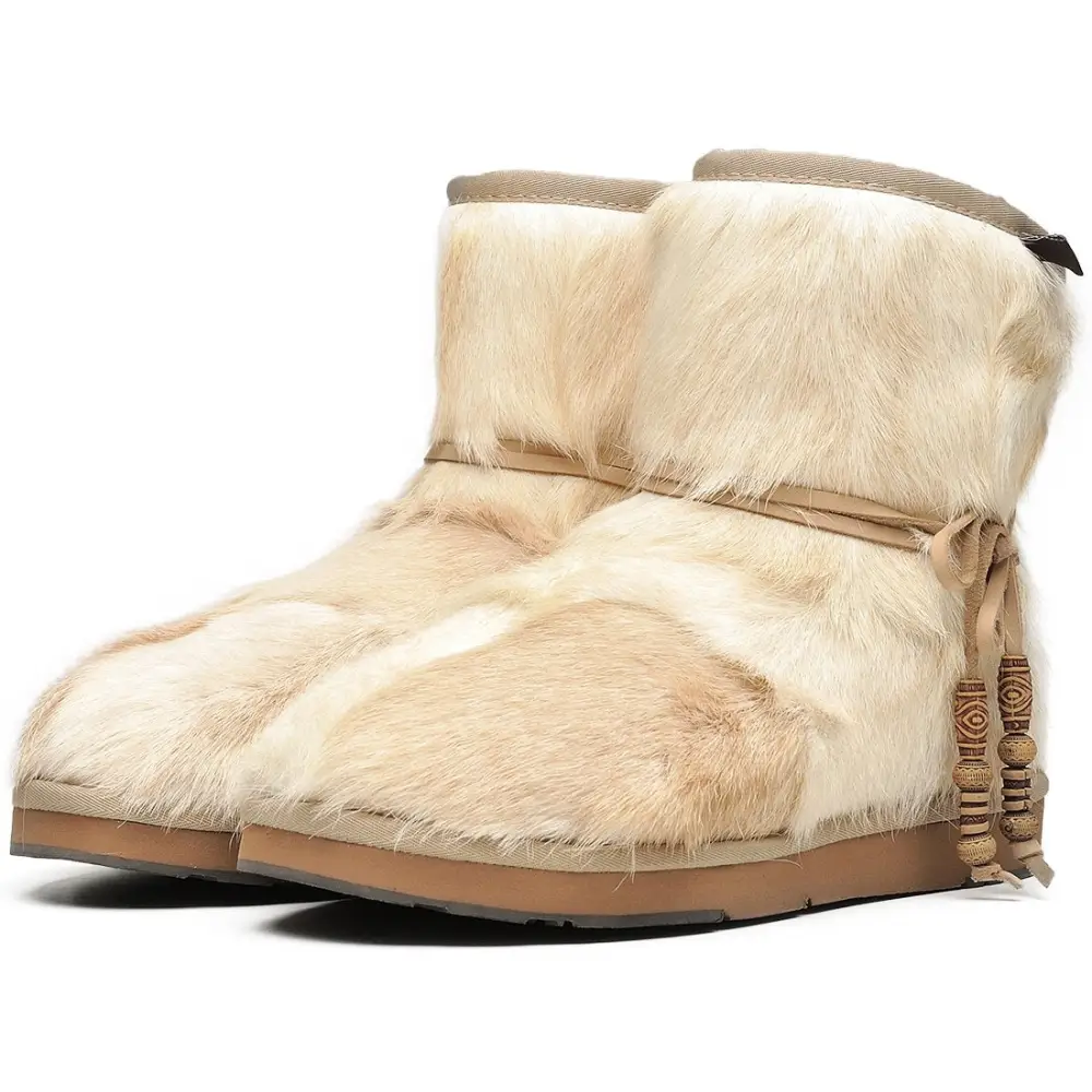 AU&MU Womens Casual and Versatile Warm Simple Snow Boots