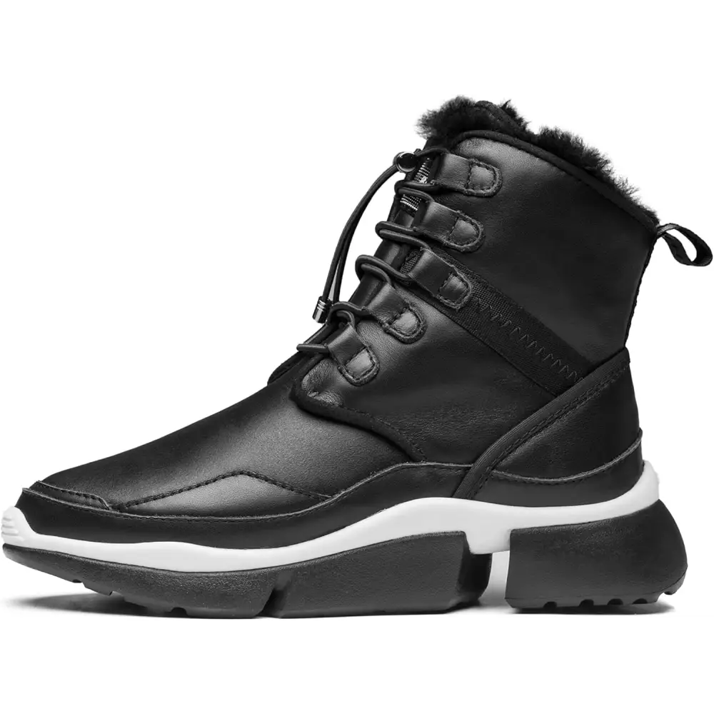 AUMU Movement Type Lace Band Elevator Hidden Heel Winter Snow Boots