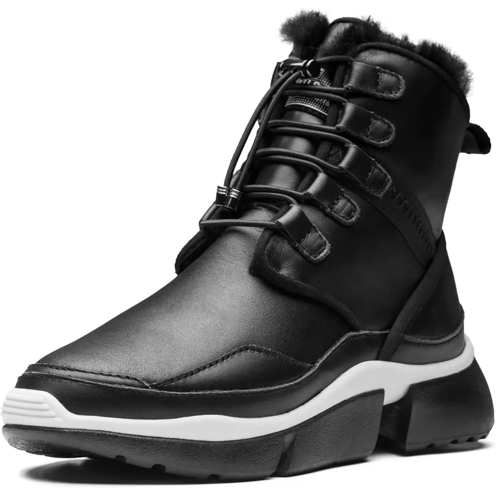 AUMU Movement Type Lace Band Elevator Hidden Heel Winter Snow Boots