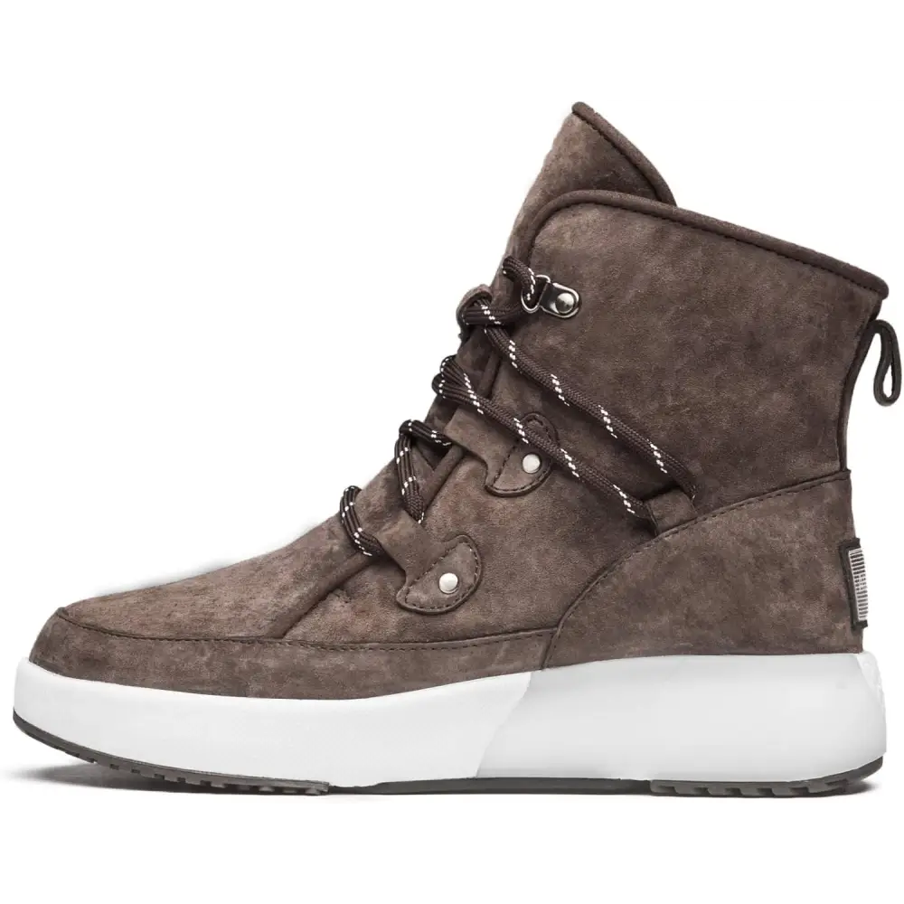 AUMU Taurus Leather Metal Buckle Brass Eyelets Suede Upper Laces Winter Snow Boots…