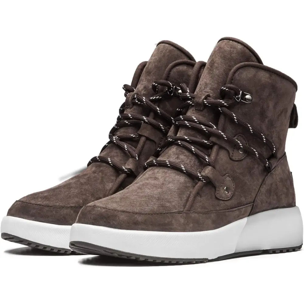 AUMU Taurus Leather Metal Buckle Brass Eyelets Suede Upper Laces Winter Snow Boots…