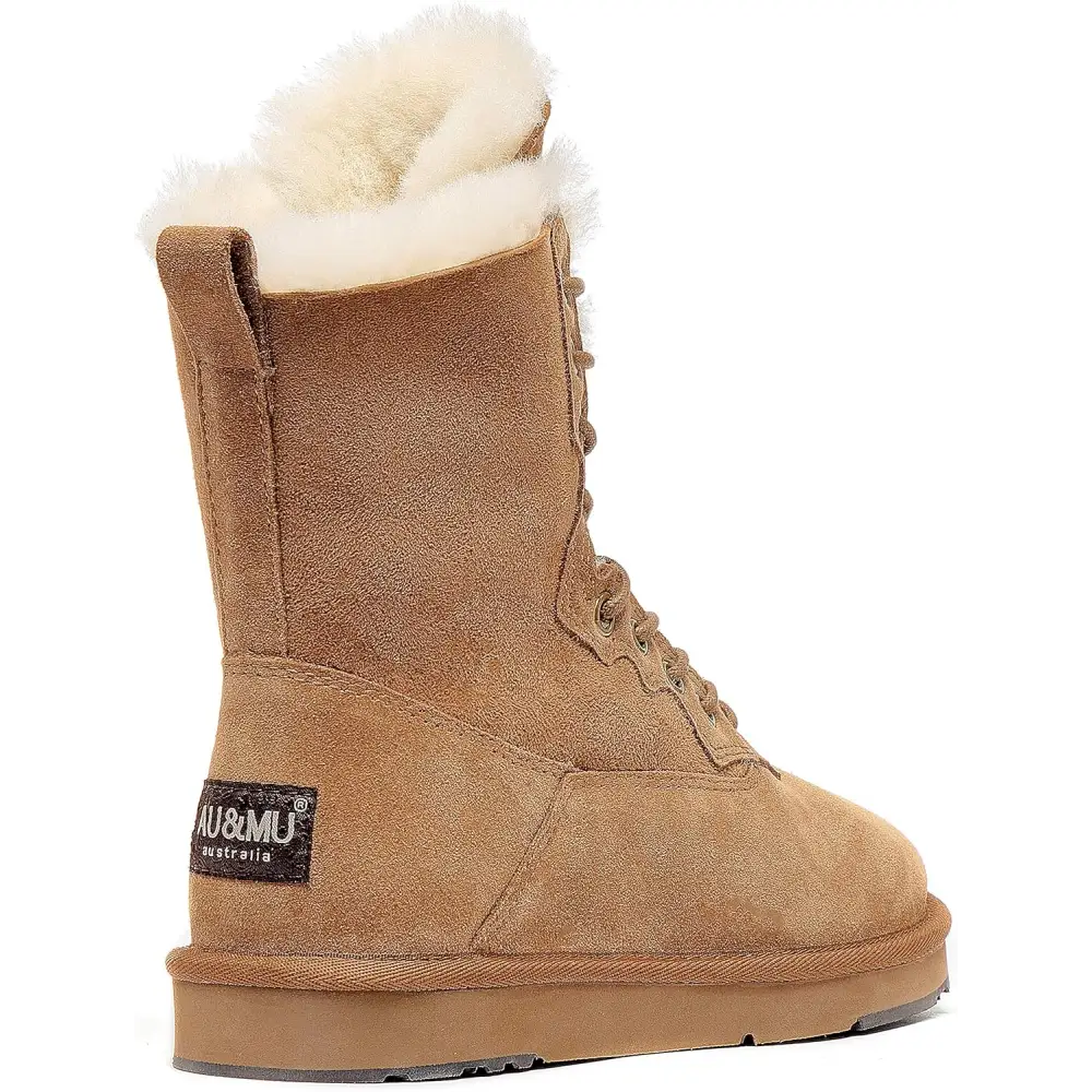 AUMU Women’s Classic Casual Style Sheepskin Suede Winter Snow Boots