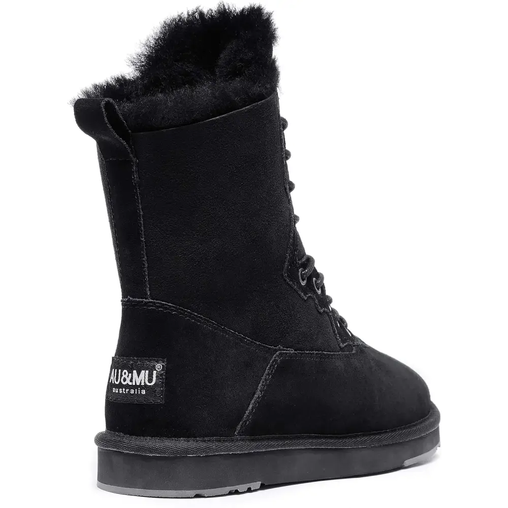 AUMU Women’s Classic Casual Style Sheepskin Suede Winter Snow Boots