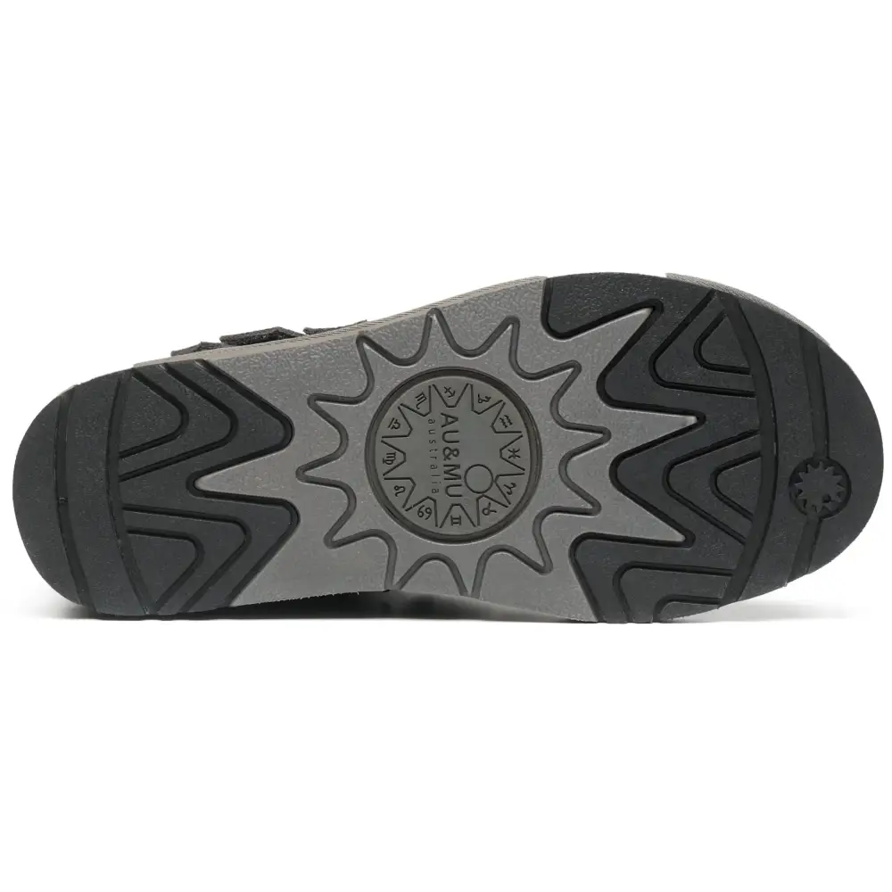 AUMU Women’s Full Fur Sheepskin Suede Winter Snow Boots - 4 Wide / Grey