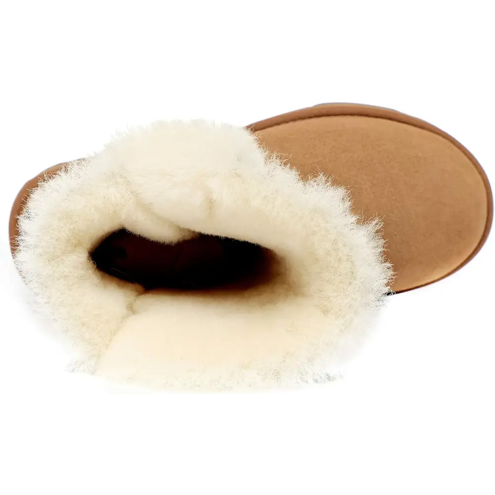 AUMU Women’s National Style Matin Classic Style Sheepskin Suede Fashion Snow Warm Boot