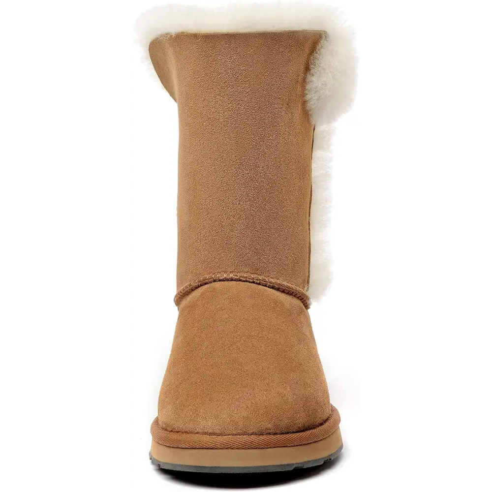 AUMU Women’s National Style Matin Classic Style Sheepskin Suede Fashion Snow Warm Boot
