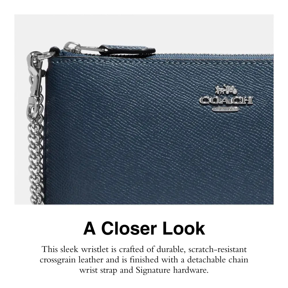 Coach Large Wristlet W Chain