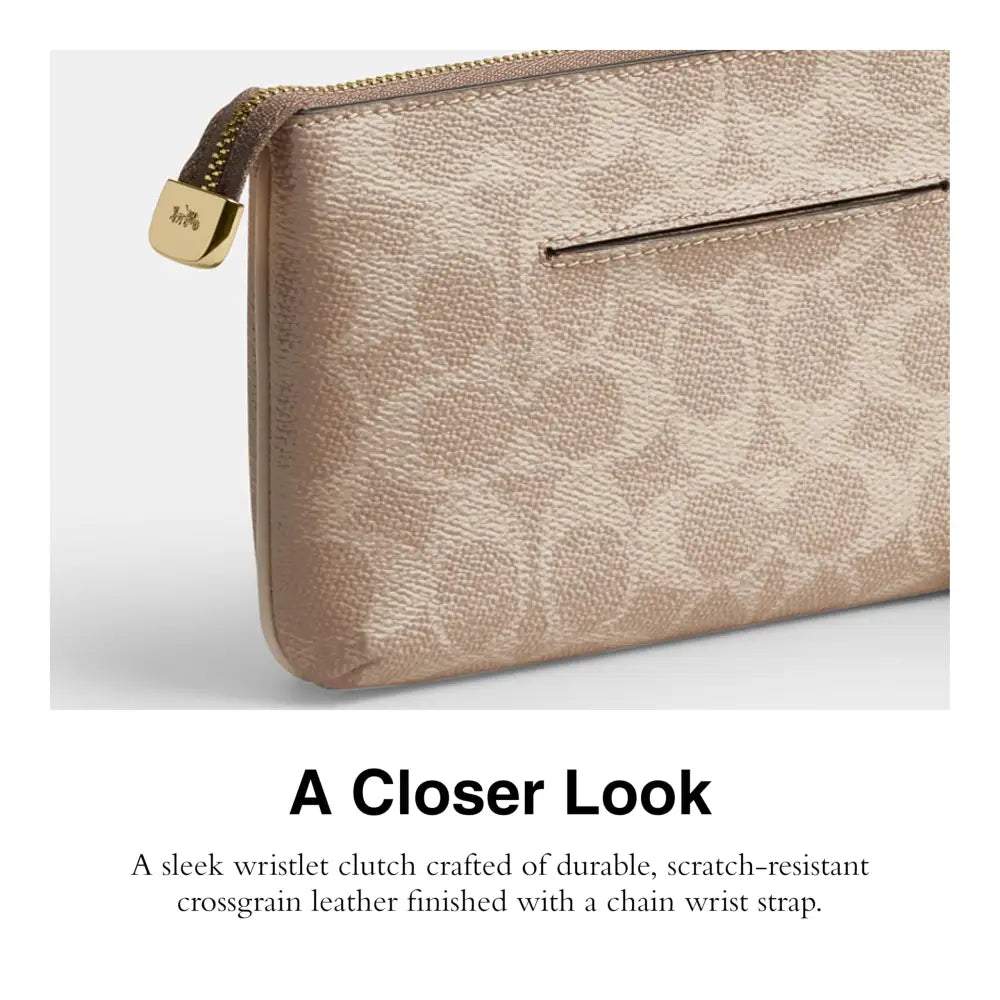 Coach Large Wristlet W Chain