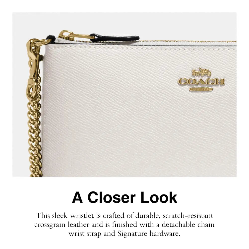 Coach Large Wristlet W Chain