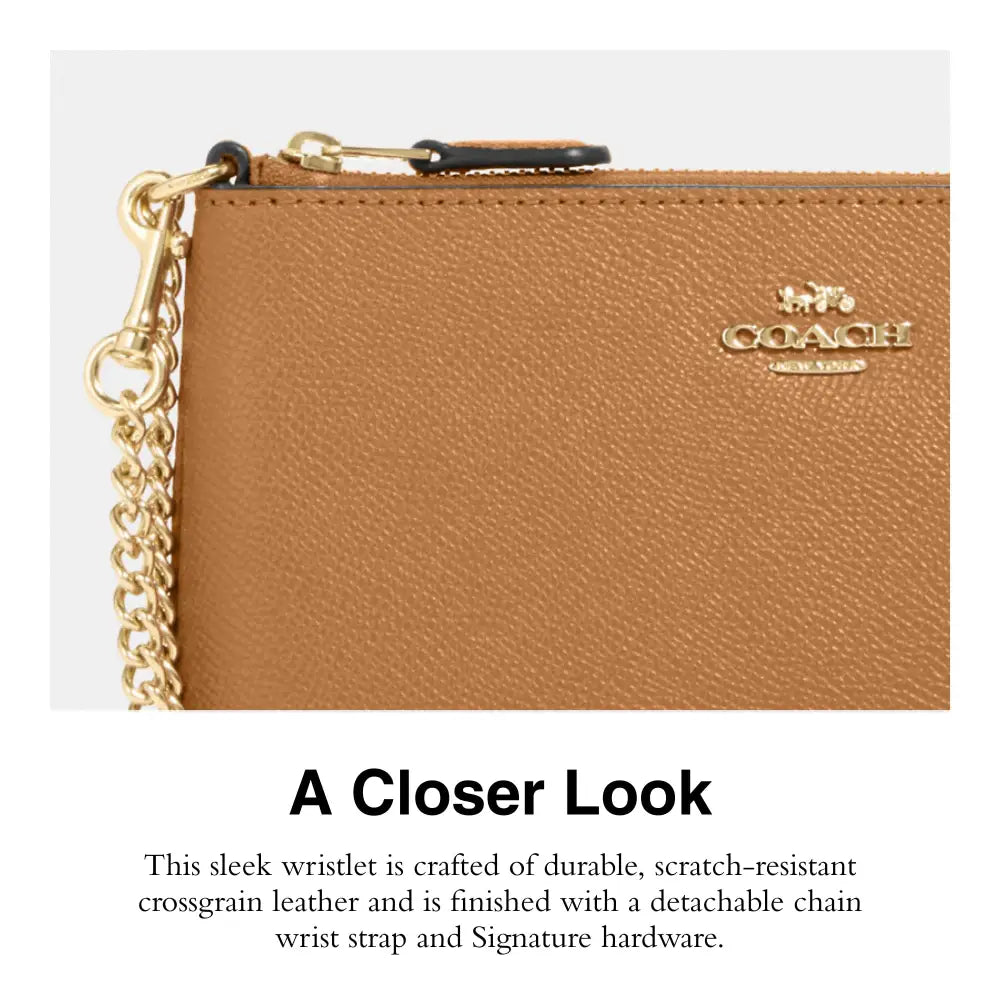 Coach Large Wristlet W Chain
