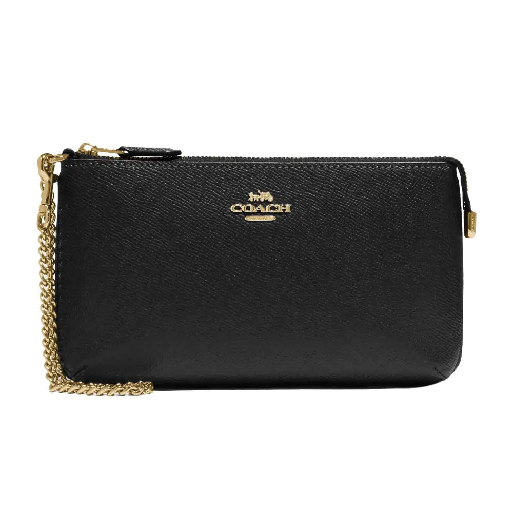 Coach Large Wristlet W Chain - One Size / Black