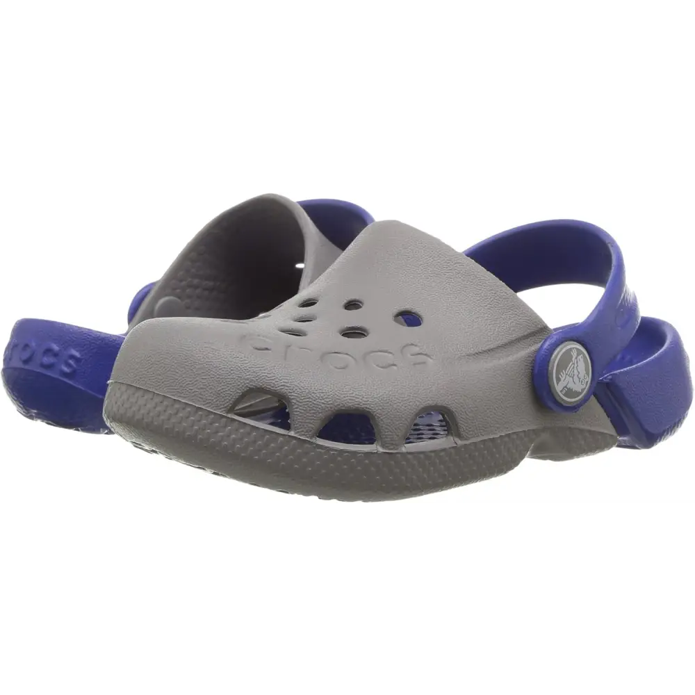 Crocs Kids’ Classic Clogs - Smoke/Cerulean Blue / 12 Little Kid