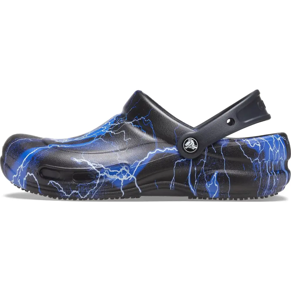 Crocs Unisex Adult Bistro Graphic Clogs - Black/Lightning / 13 Women/11 Men