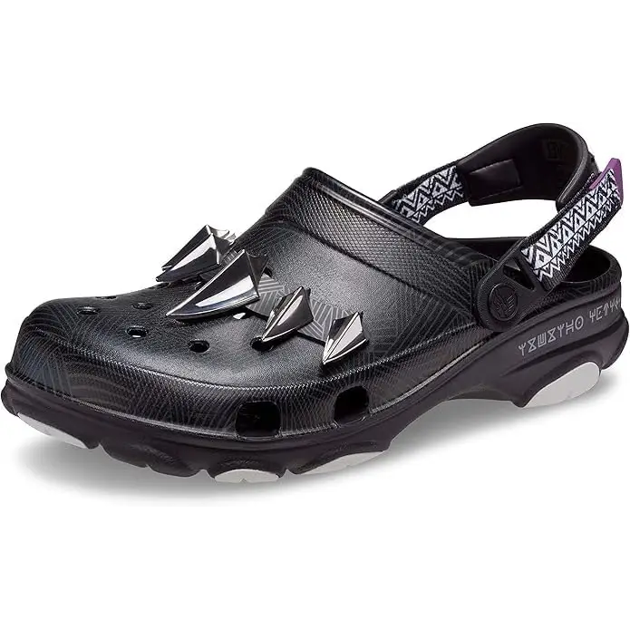 Crocs Unisex Adult Classic All-Terrain Black Panther Clogs - Solid Black/Midnight / 14 Women/12 Men