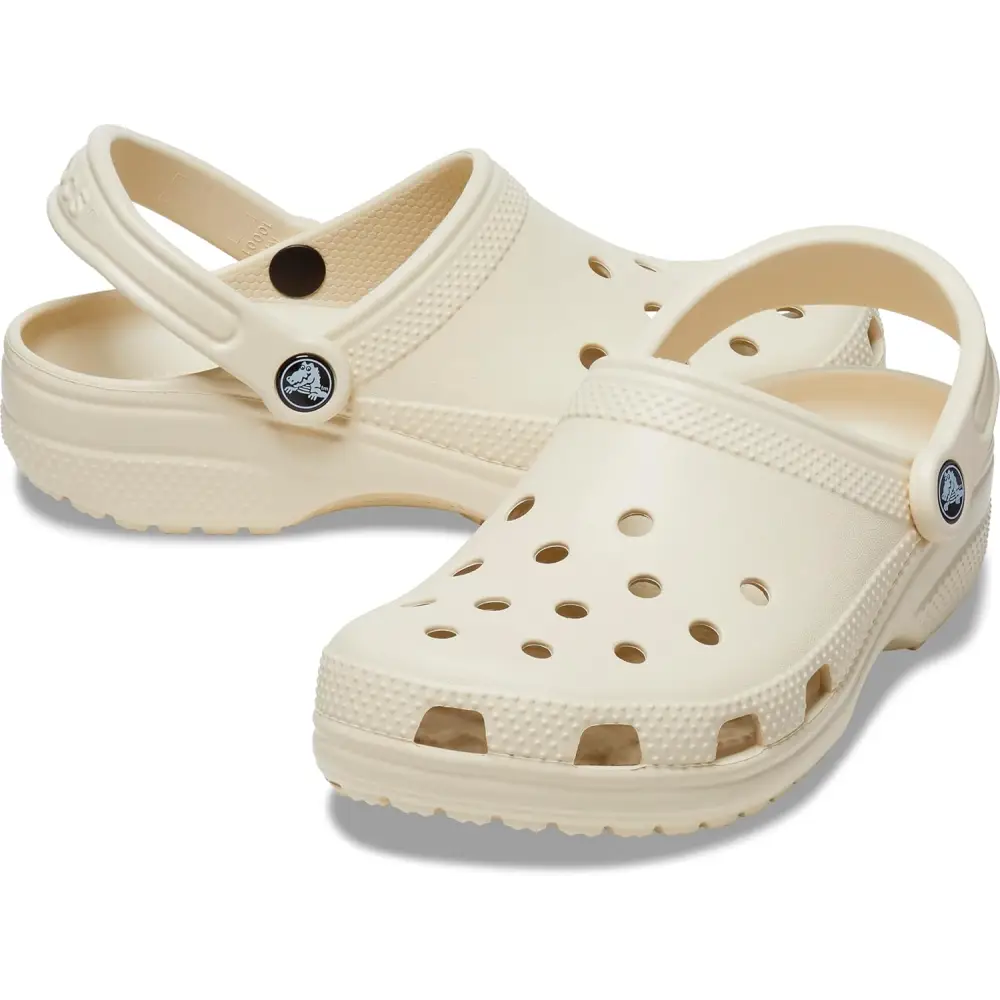 Crocs Unisex-Adult Classic Clog Clogs for Women and Men Bone 5 Men/7 Women