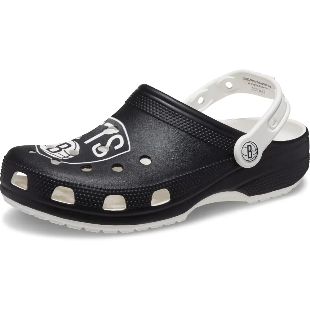 Crocs Unisex-Adult Classic Collegiate Clogs - Brooklyn Nets / 14 Women/12 Men