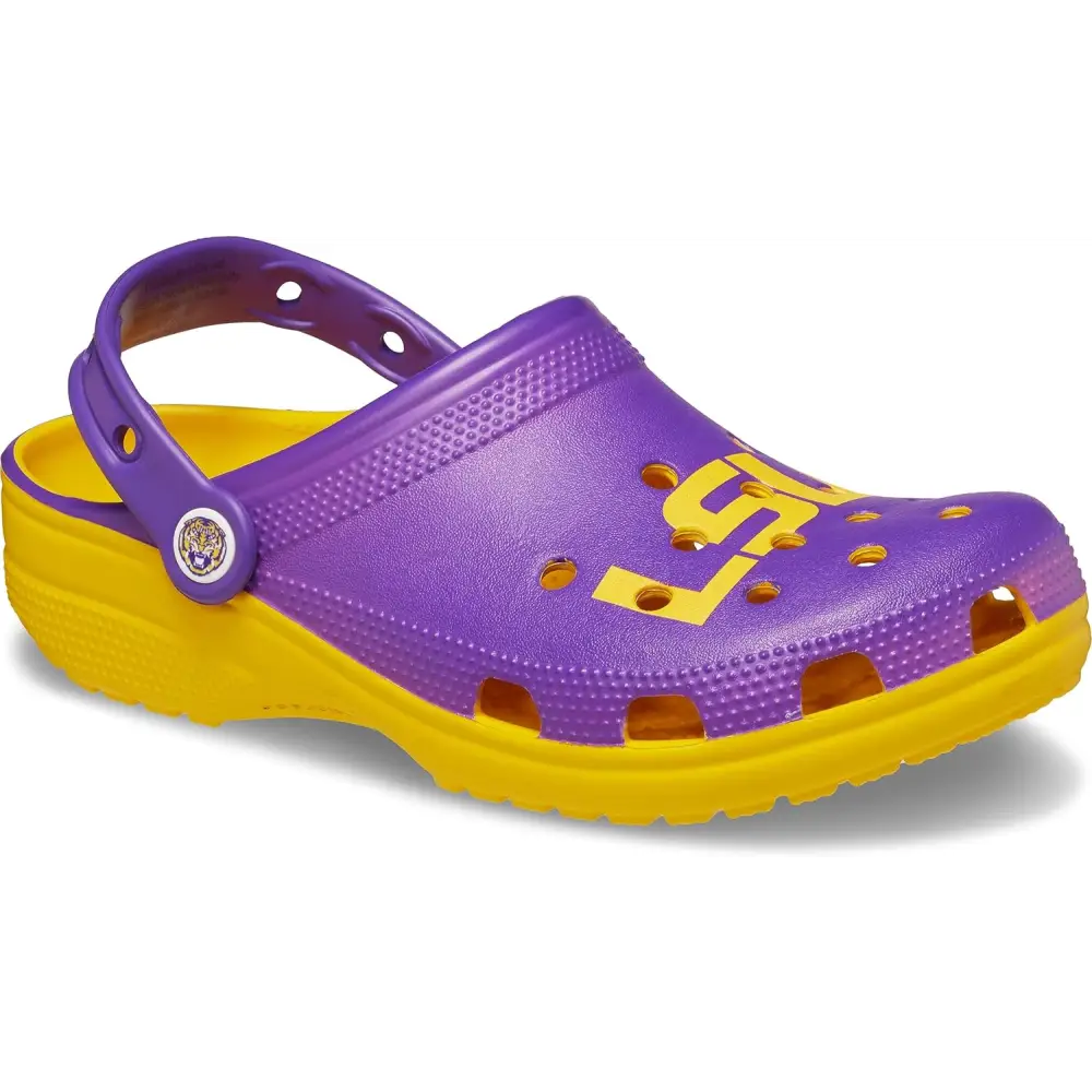 Crocs Unisex-Adult Classic Collegiate Clogs - Lsu / 19 Women/17 Men
