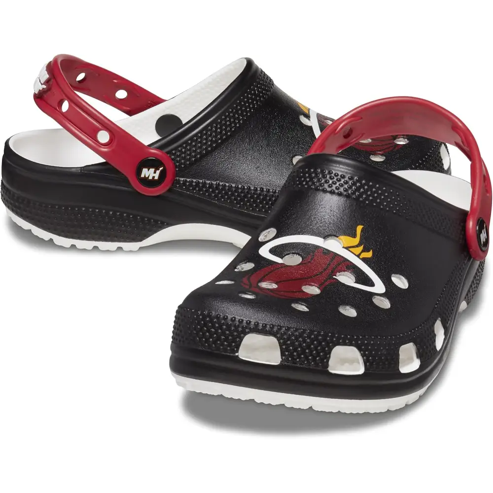 Crocs Unisex-Adult Classic Collegiate Clogs - Miami Heat / 4 Women/2 Men