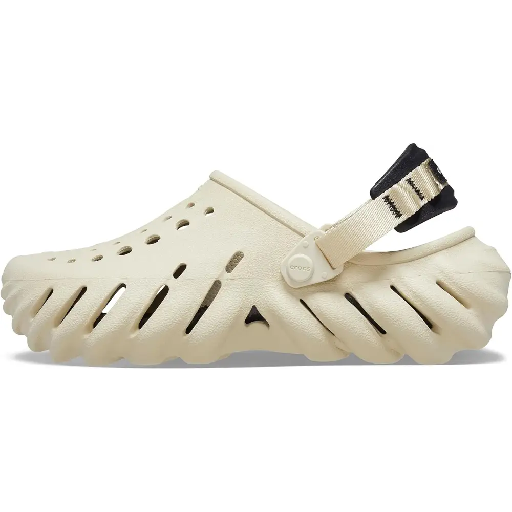 Crocs Unisex Adult Echo Clog - Bone/Black / 15 Women/13 Men