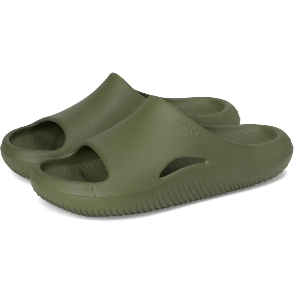 Crocs Unisex Adult Mellow Recovery Slides - Army Green / 14 Women/12 Men