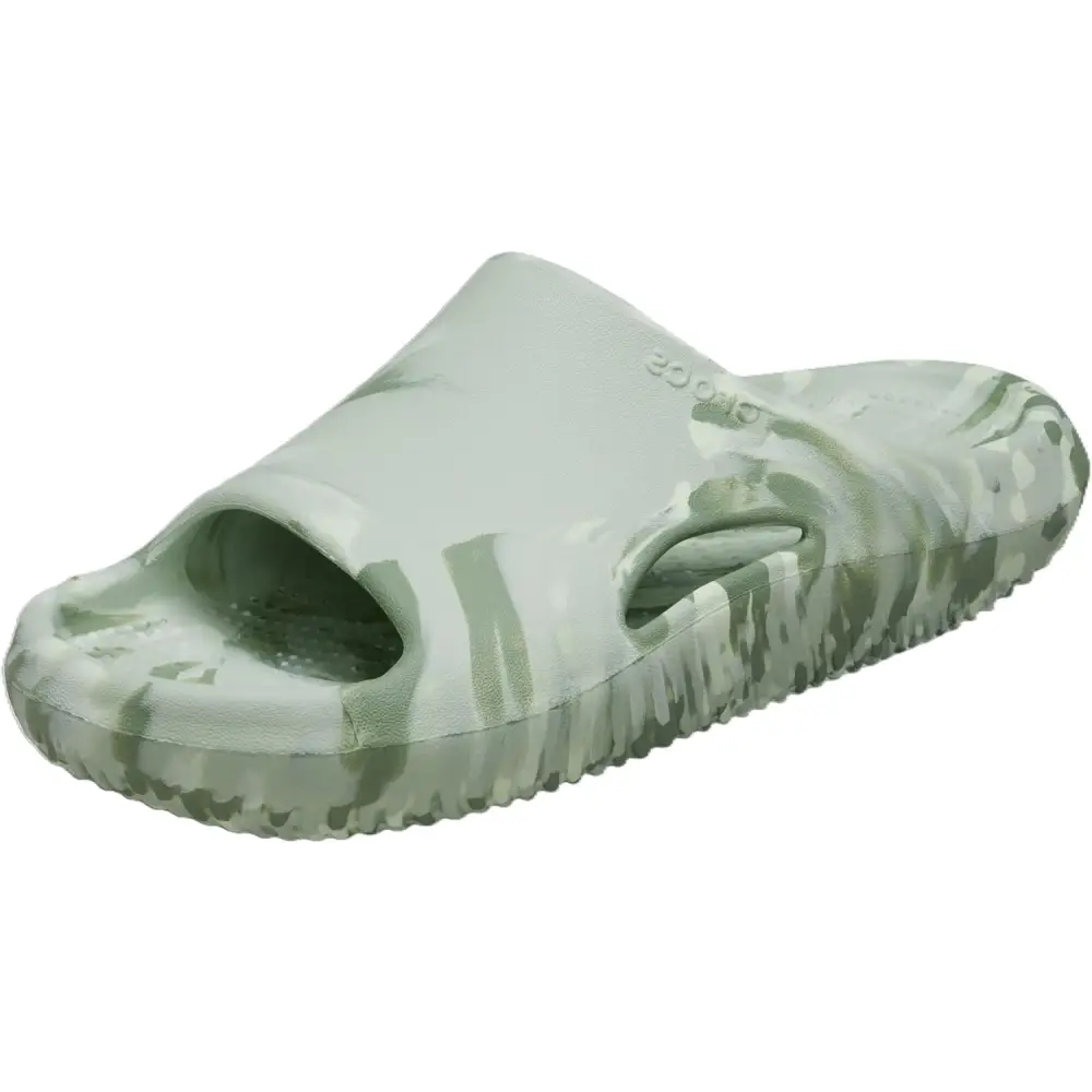 Crocs Unisex Adult Mellow Recovery Slides - Marbled Plaster / 10 Women/8 Men