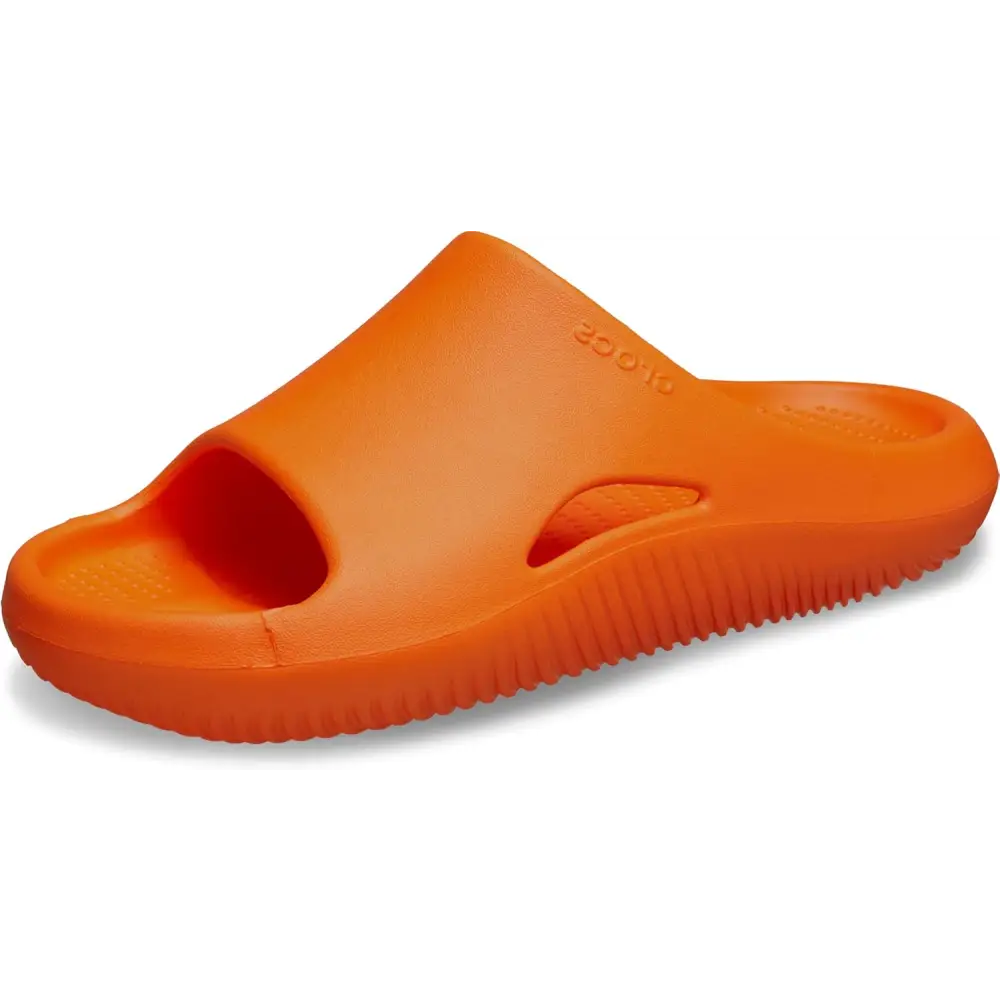 Crocs Unisex Adult Mellow Recovery Slides - Shocking Orange / 7 Women/5 Men