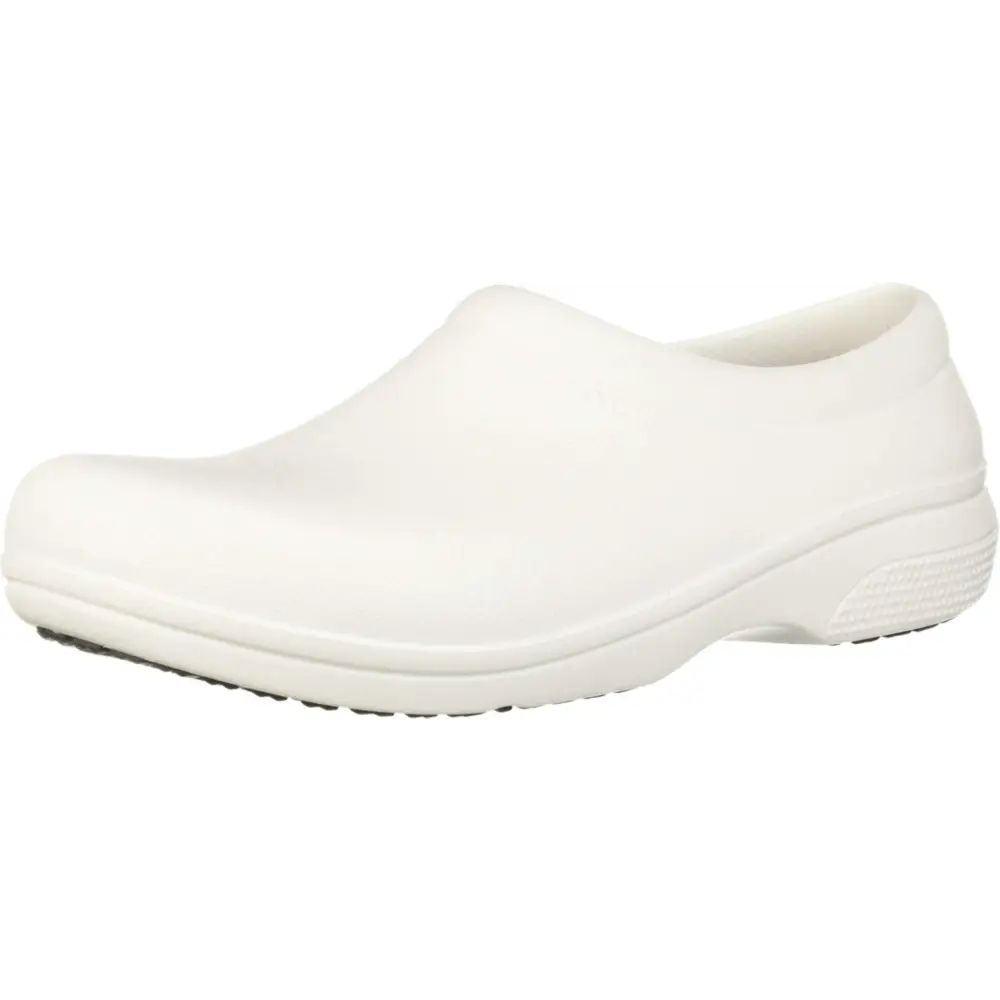 Crocs Unisex Adult On The Clock Slip Resistant Clogs - 13 Women/11 Men / White